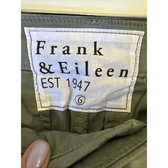 Frank & Eileen Wicklow Size 6 Crop Chinos Pants Sage Green Stretchy - Picture 7 of 11